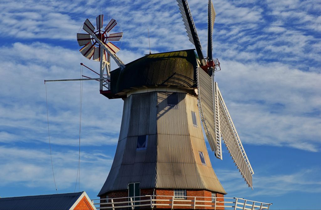 hansepuzzle 69389 - Windmühle Puzzle, 500 Teile, Gebäude, 46,0 x 30,0cm mit hochwertiger Aufbewahrung, Kartonbox und wiederverschließbarem Beutel