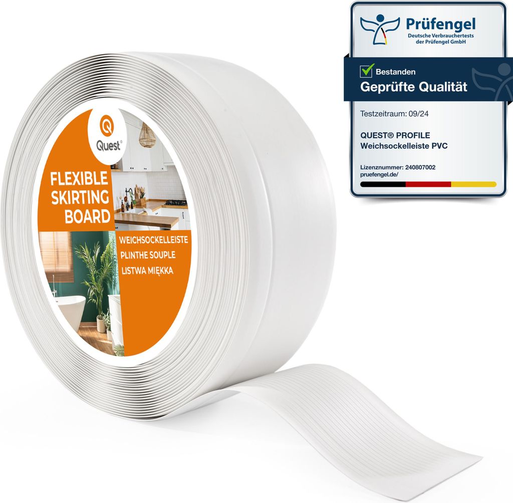 QUEST Battiscopa in PVC 70x20mm, 10m, Battiscopa morbido, Immagine del prodotto 