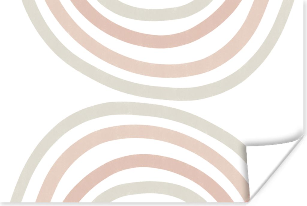 MuchoWow Poster Regenbogen - Design - Pastell 120x80 cm - Bilder