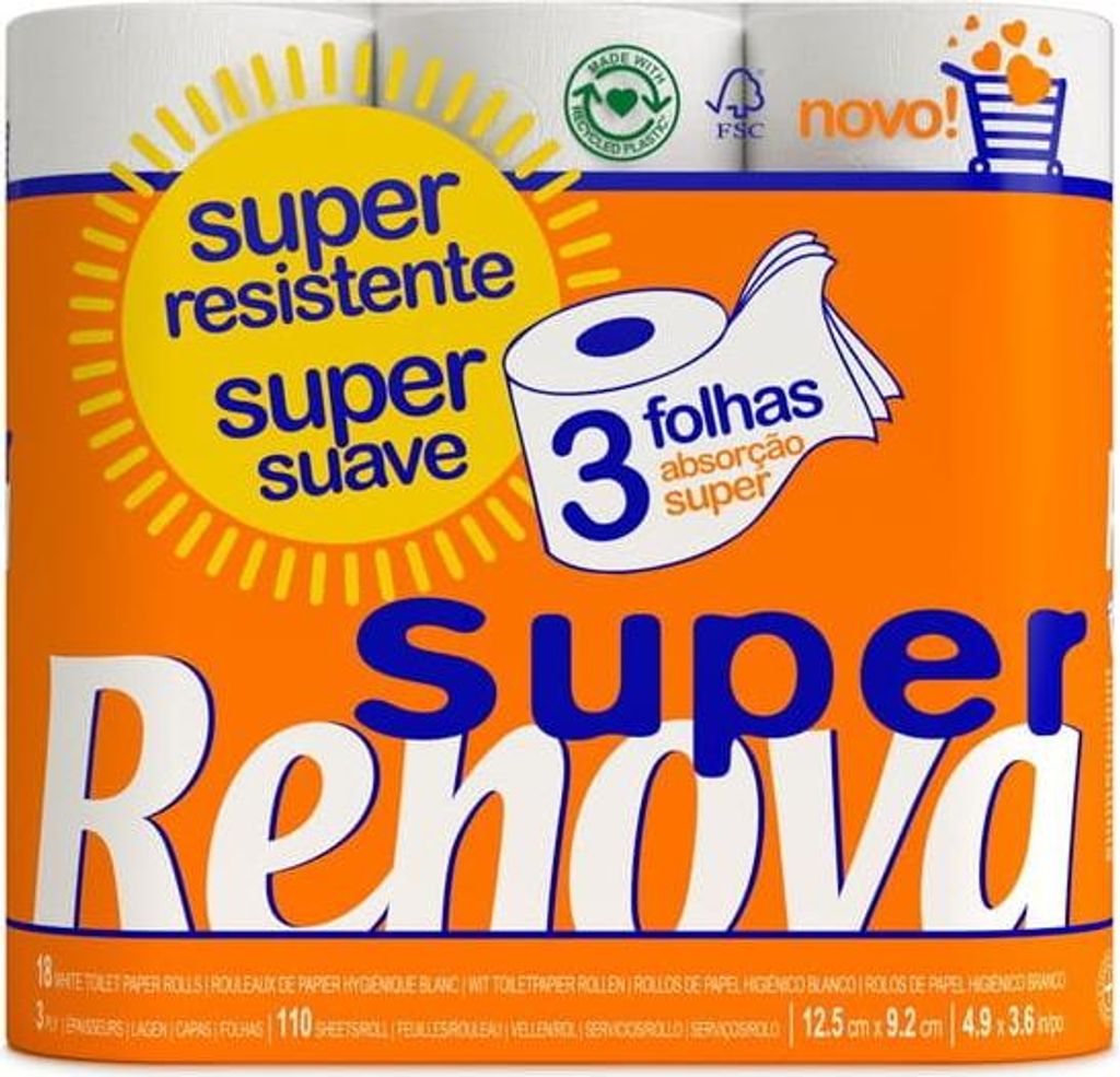 Renova Super Toilettenpapier 18 Rollen,