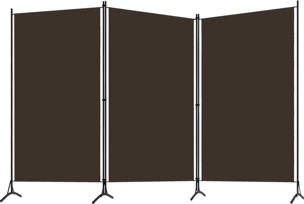 vidaXL Séparation de pièce en 3 parties, brun 260x180 cm Image du produit 