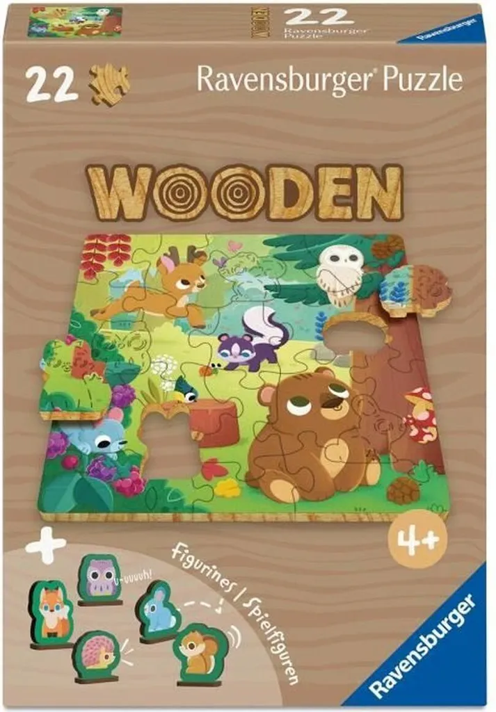 Puzzle Ravensburger Wooden 22 Pièces en bois naturel pour enfant