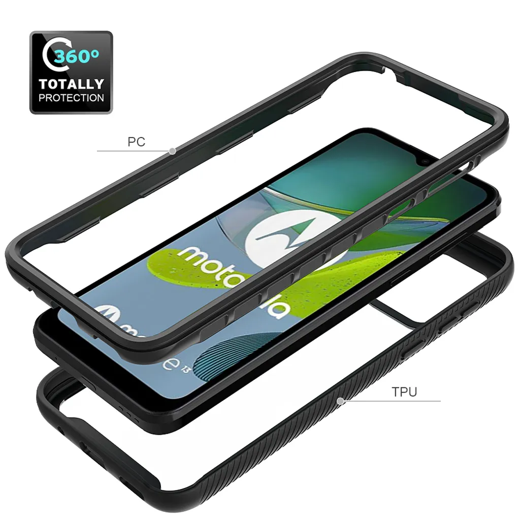 Custodia Per Motorola Moto E13 - Design Fiori E Brillantini, TPU