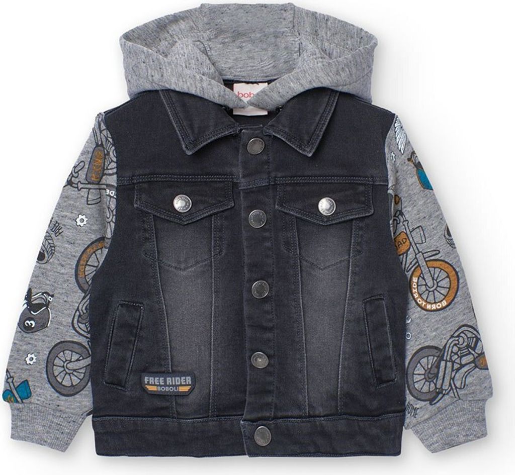 Boboli Knit Combined Jacke Grau 18 Months Grau 18 Months