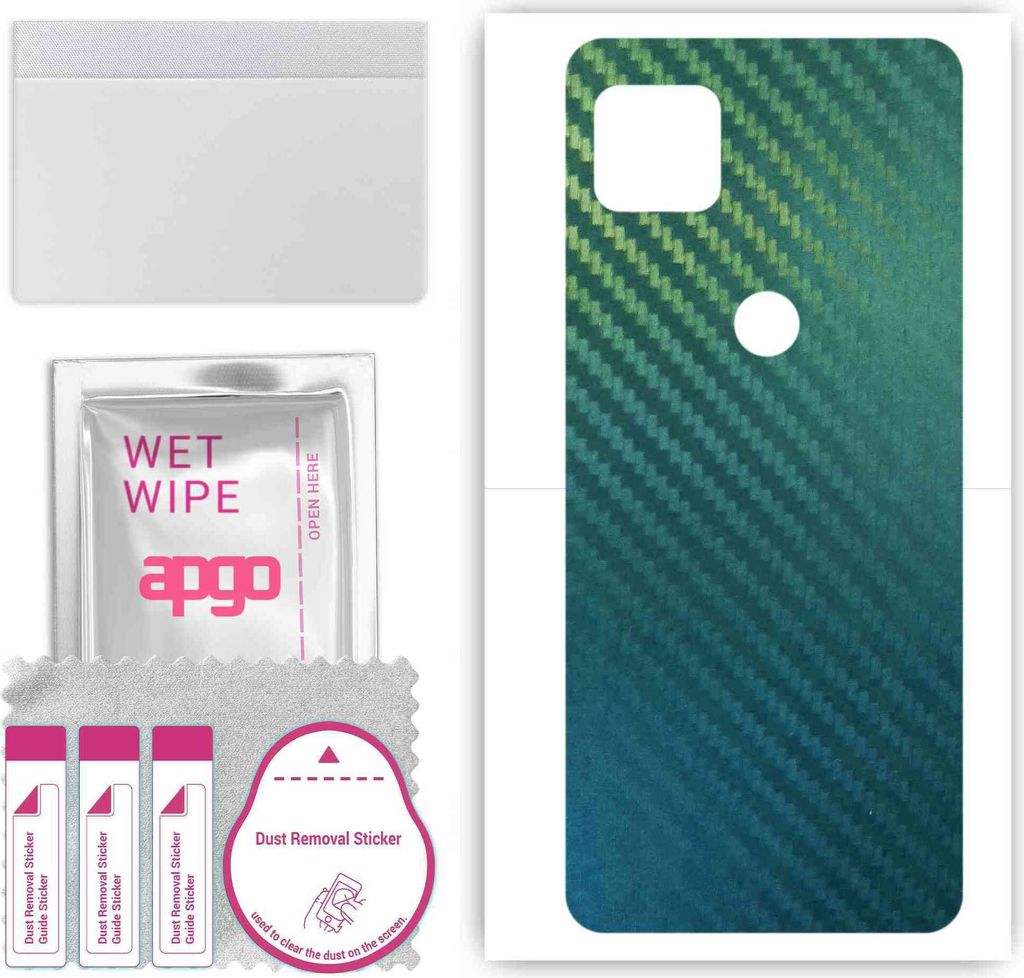 apgo Rückseite Schutzfolie, Skin, kompatibel mit Motorola Moto One 5G Ace, Hinten Displayschutzfolie aus Vinylfolie, kratzfest, einfache Montage -...