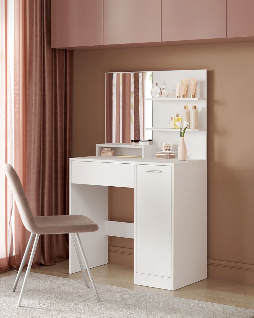 Toaleta se zrcadlem a skříňkou 80 cm na make-up Obrázek produktu 1