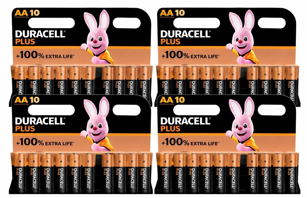 Duracell Plus AA Batterien 40 Stk. +100% Extra Lebensdauer Produktbild 