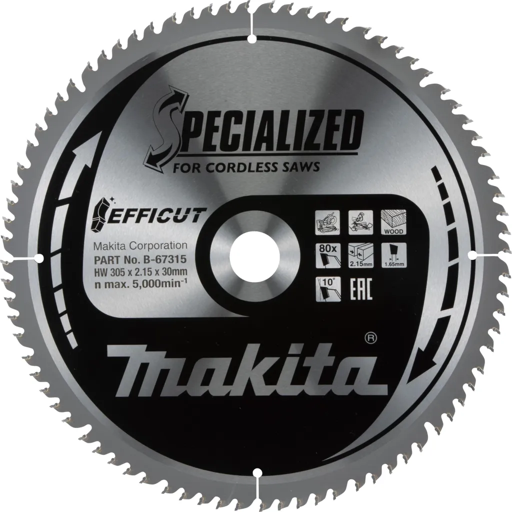 Lama per Troncatrice Makita 305mm 100Z EFFICUT B-67321 Professionale