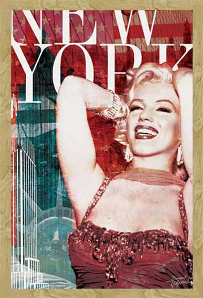 Cornice Shinsuke Faggio + Poster Marilyn Monroe NY 61x91,5 cm