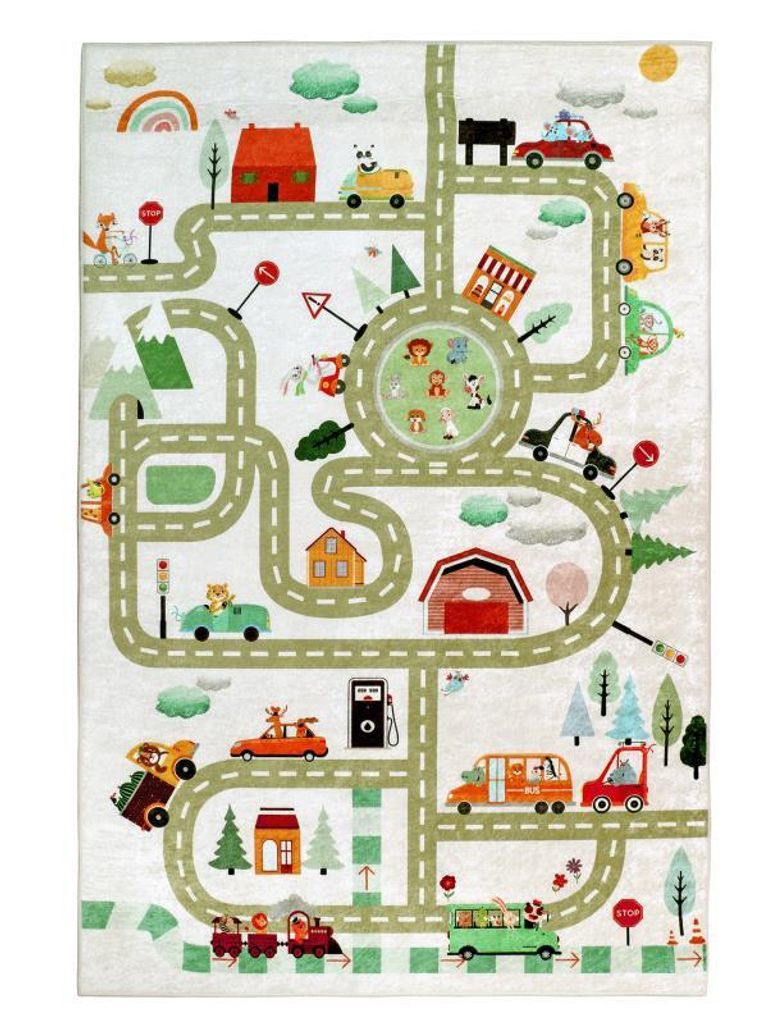 Dětský kobereček 100x150 cm dopravní hřiště Obrázek produktu 2