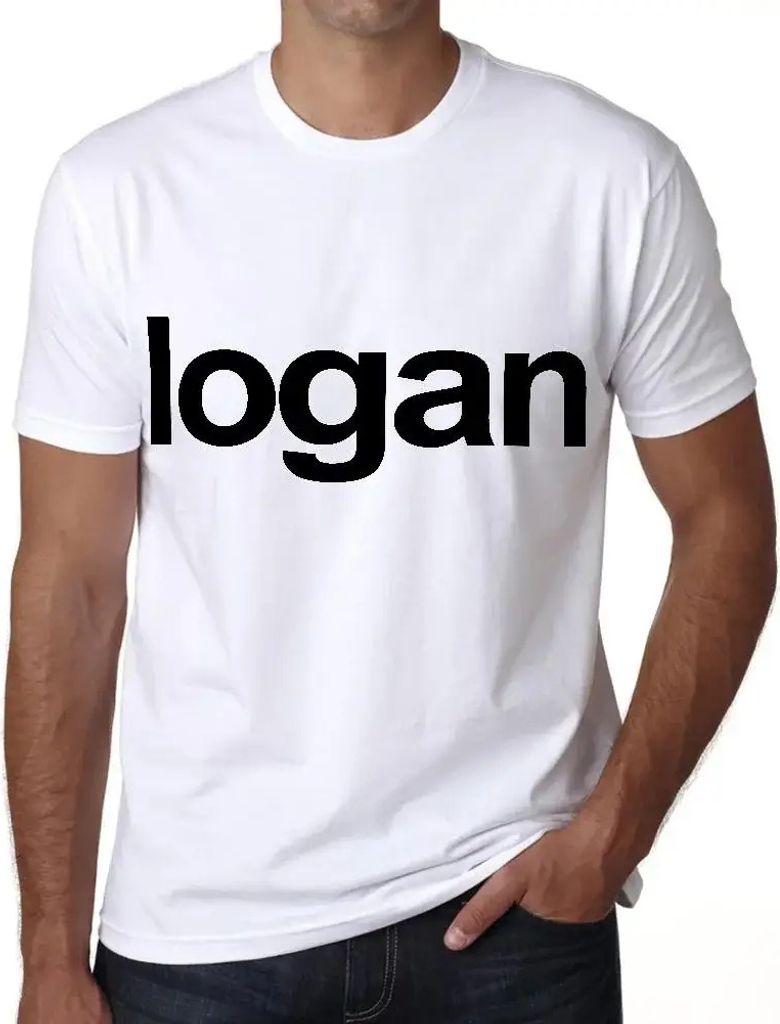 Herren Grafik T-Shirt Logan Öko-Verantwortlich Vintage Jahrgang Kurzarm Lustige Druck Geburtstag Geschenk Mann