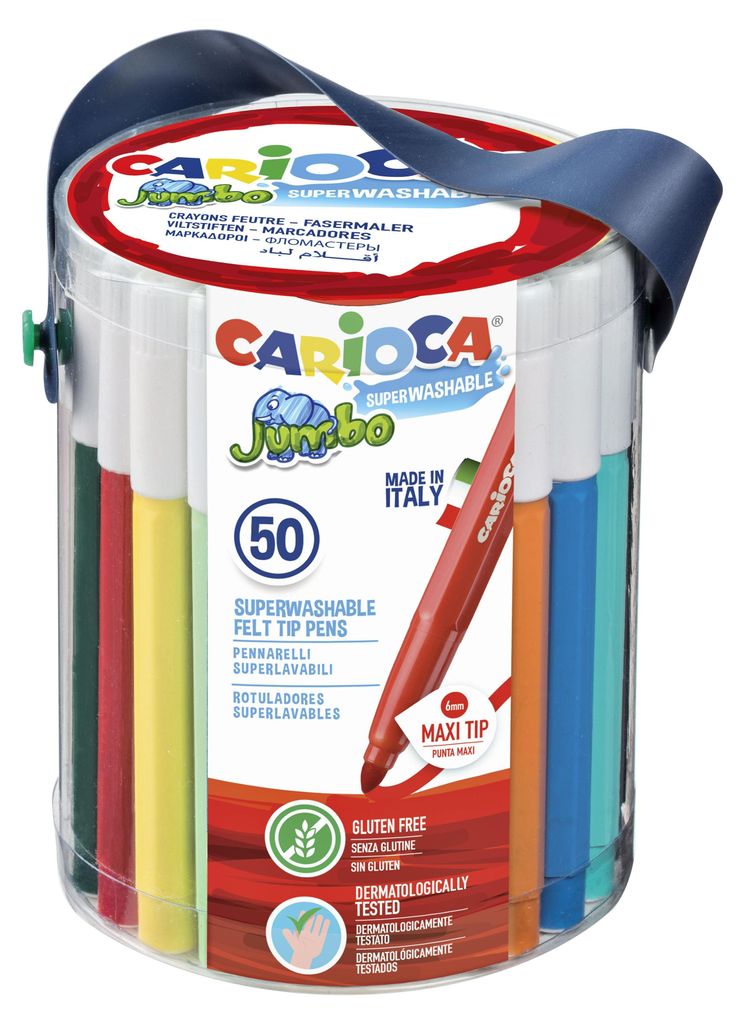 Carioca - Filzstift Maxi sortiertes Set mit 50 Stück Produktbild 