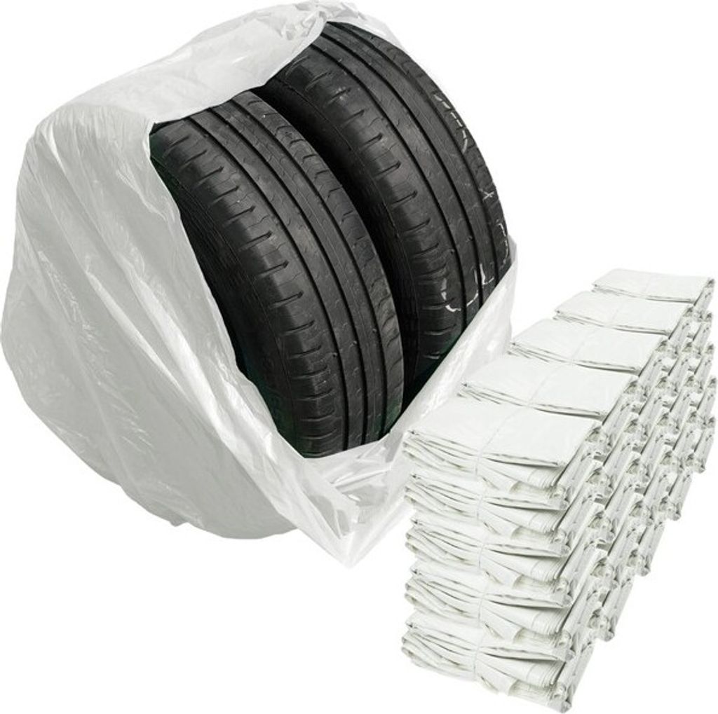 500x sacchi bianchi per pneumatici 1000 x 1000 mm, LDPE, 30 Immagine del prodotto 