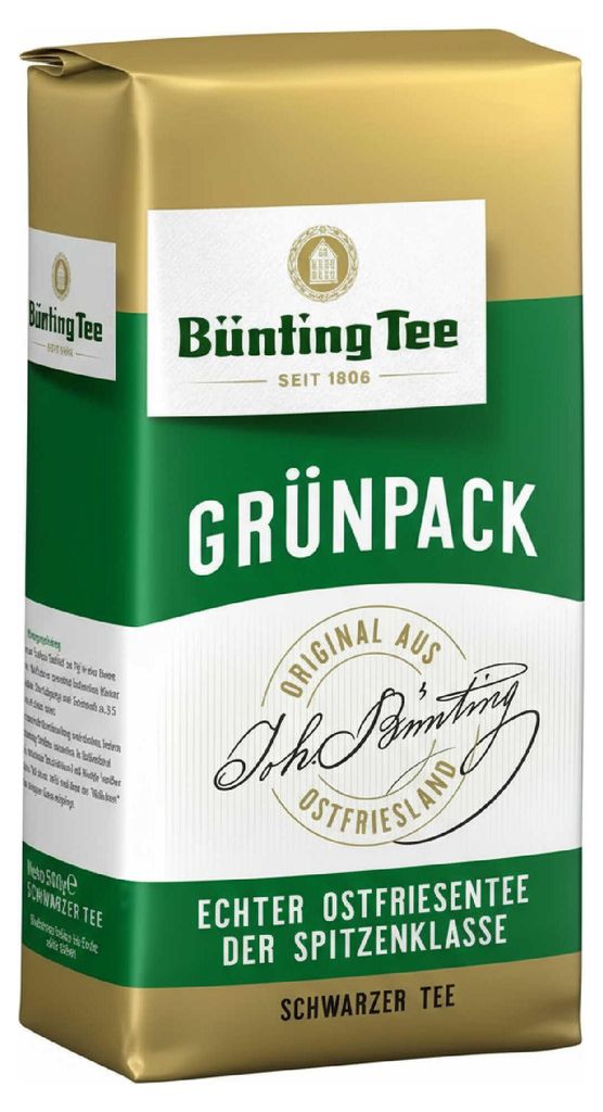 Bünting Tee Grünpack Schwarzer Tee Original aus Produktbild 