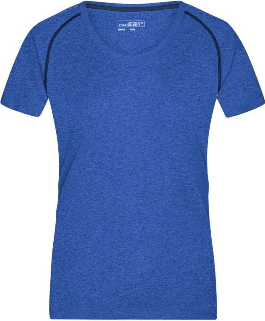 Funktions-Shirt für Fitness und Sport blue-melange/navy, Gr. L