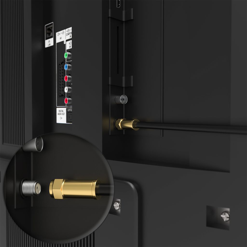 CSL - 3m HDTV satellietkabel met Braiding 135Db 75 Ohm - F-stekker (gehoekt) naar F-stekker (recht) - SAT-kabel hoek 90 graden - HDTV coaxkabel antennekabel - DVB-T2 radio FM DAB DAB