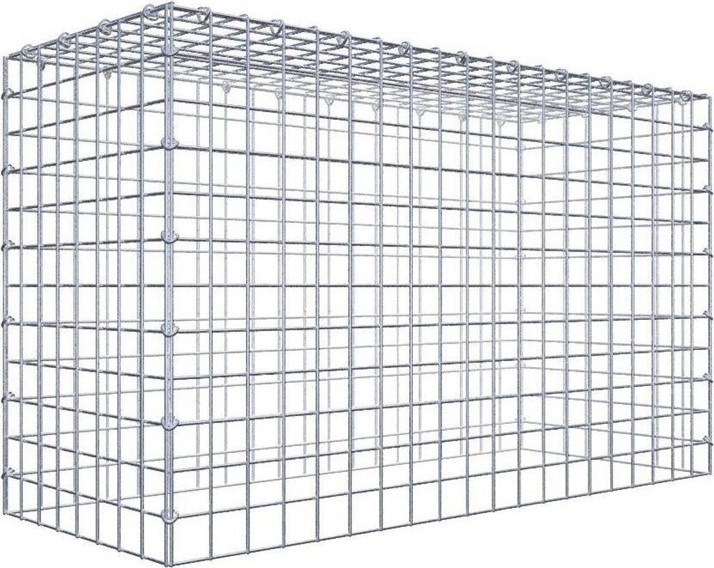 Anbaugabione Typ 3 100 cm x 60 cm x 40 cm (L x H x T), Maschenweite 5 cm x 5 cm, C-Ring