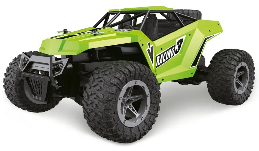 Buggy télécommandé avec capot en alu et amortisseurs renforcés vert