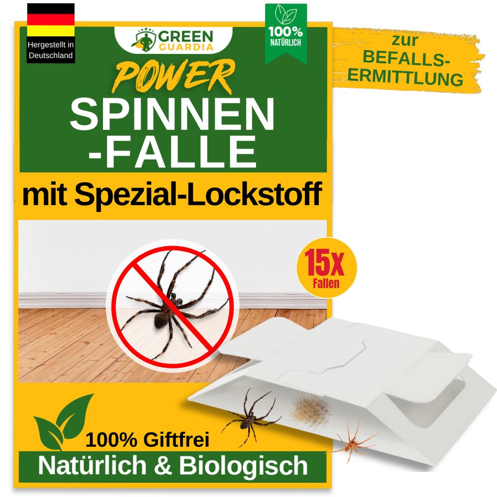 Spinnen Klebefalle mit Spezial-Lockstoff – 12x Fallen – Produktbild 