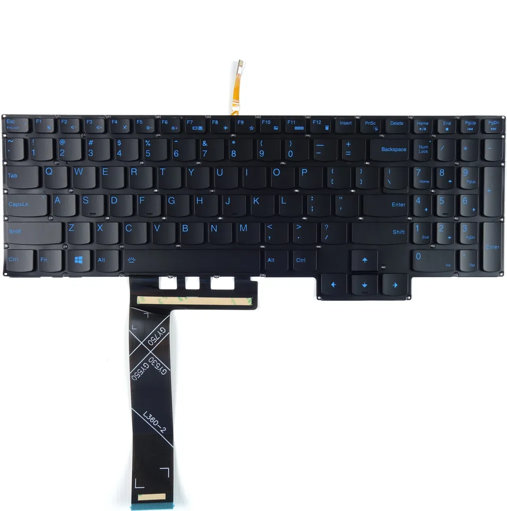 Clavier US QWERTY Lenovo Gaming 3 Matériaux Premium Haute Qualité Noir