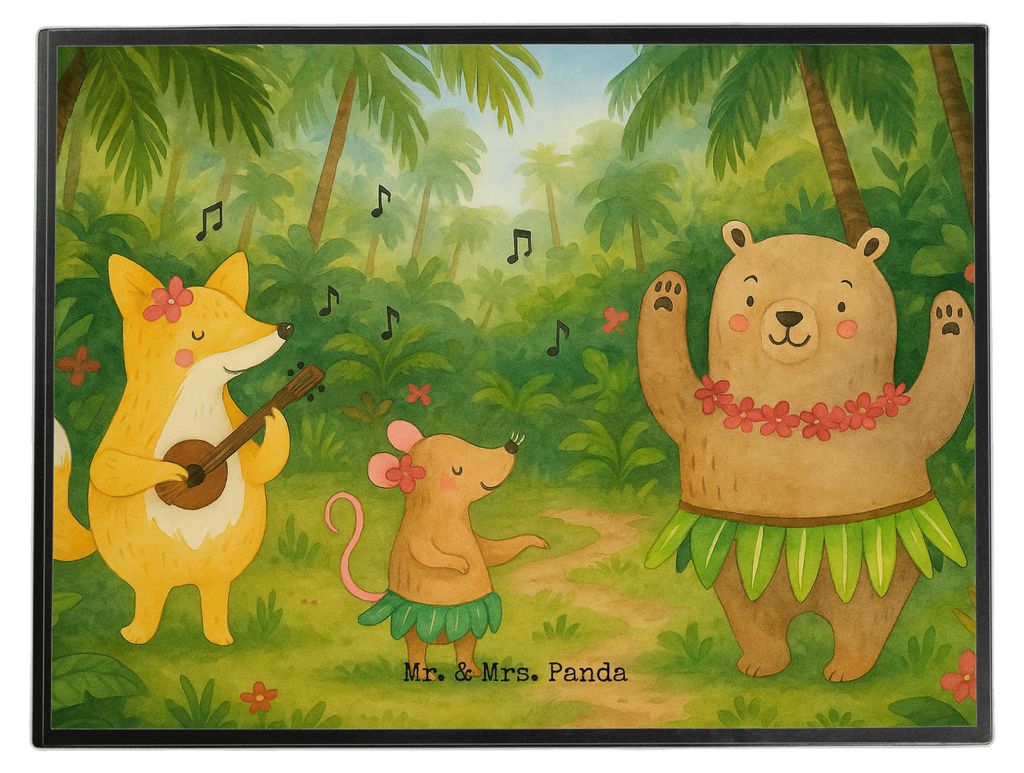 Mr. & Mrs. Panda Schreibunterlage Waldtiere Aloha Design - Weiß - Geschenk, Musik, Igel, Schreibtischauflage, Bär, malunterlage, schreibtischunte...