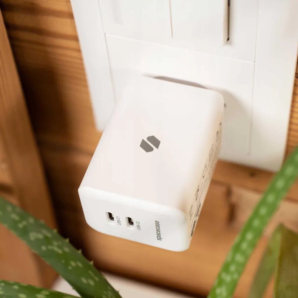 Chargeur USB-C 45W GaN SPACECASE SC007W Blanc - Pack de 2 Unités - 9