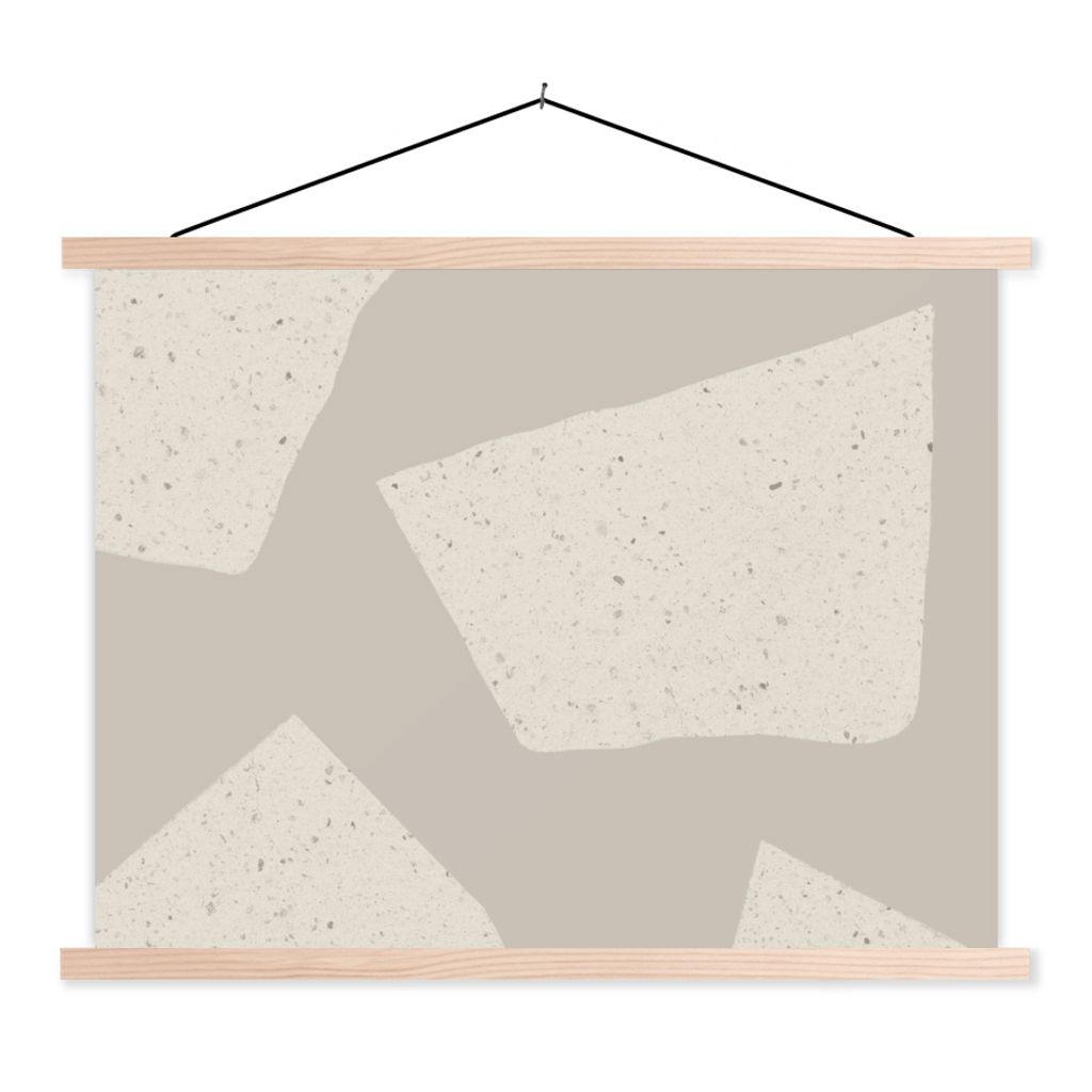 MuchoWow Textilposter Terrazzo - Abstrakt - Pastell - Muster 40x30 cm mit holzfarbenen Rahmen - Bilder
