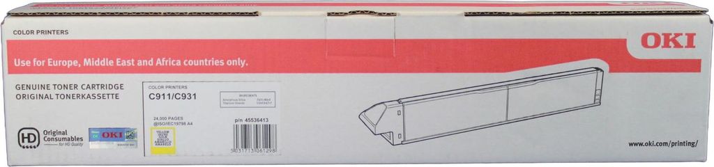 OKI Gelb - original - Tonerpatrone - für C911dn