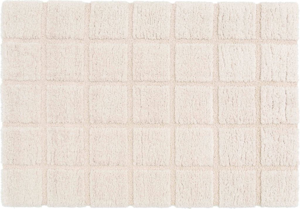 Rechteckiger Langflorteppich im Ecru-Shaggy-Stil 120 x 170 cm - Oviala Chessy