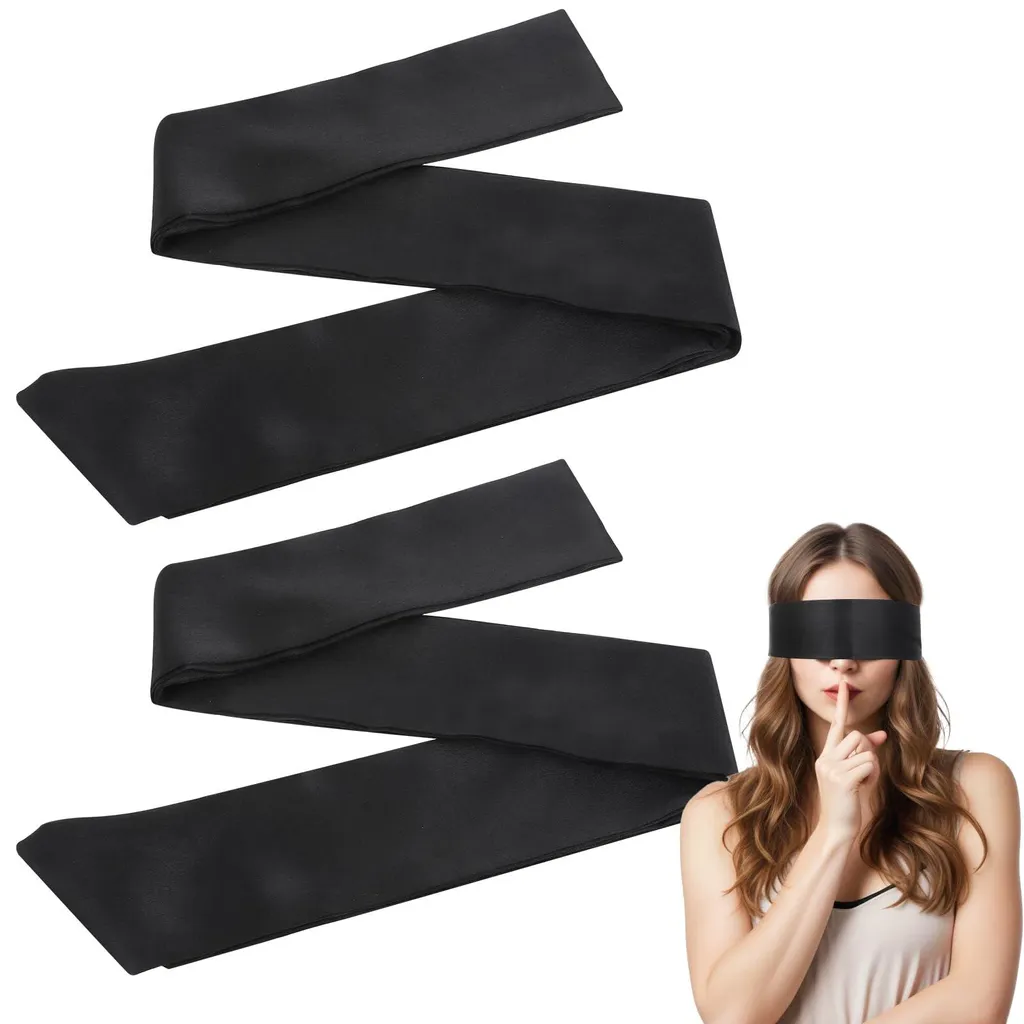 Bandeau Occultant pour Dormir en Satin : Masque de Nuit Voyage Lot de 2