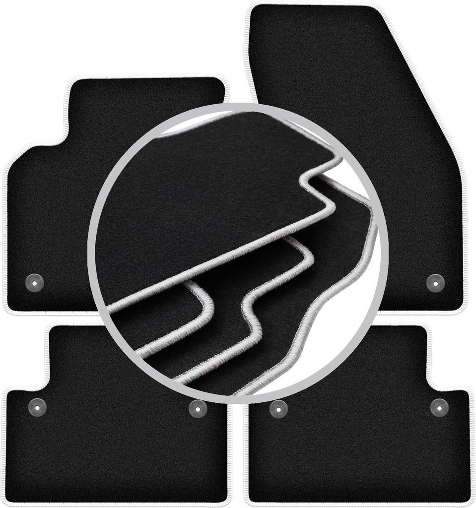 CARLUX-SILVER Autofußmatten für: Volvo S40 II Limousine (2004-2012)