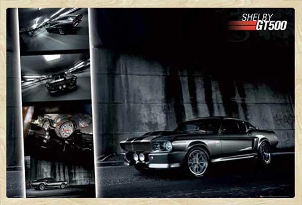 Poster Auto Shelby GT500 con Cornice Shinsuke Rovere Maxi 61x91,5cm
