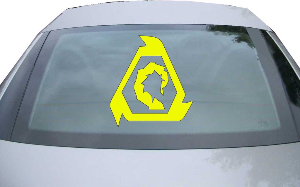 Indigos UG - Aufkleber Heckscheibe & Motorklappe DE7065 - neongelb - 600x540 mm - Brotherhood of NOD - Auto Scheiben Fenster Heckklappe Tuning Raci...