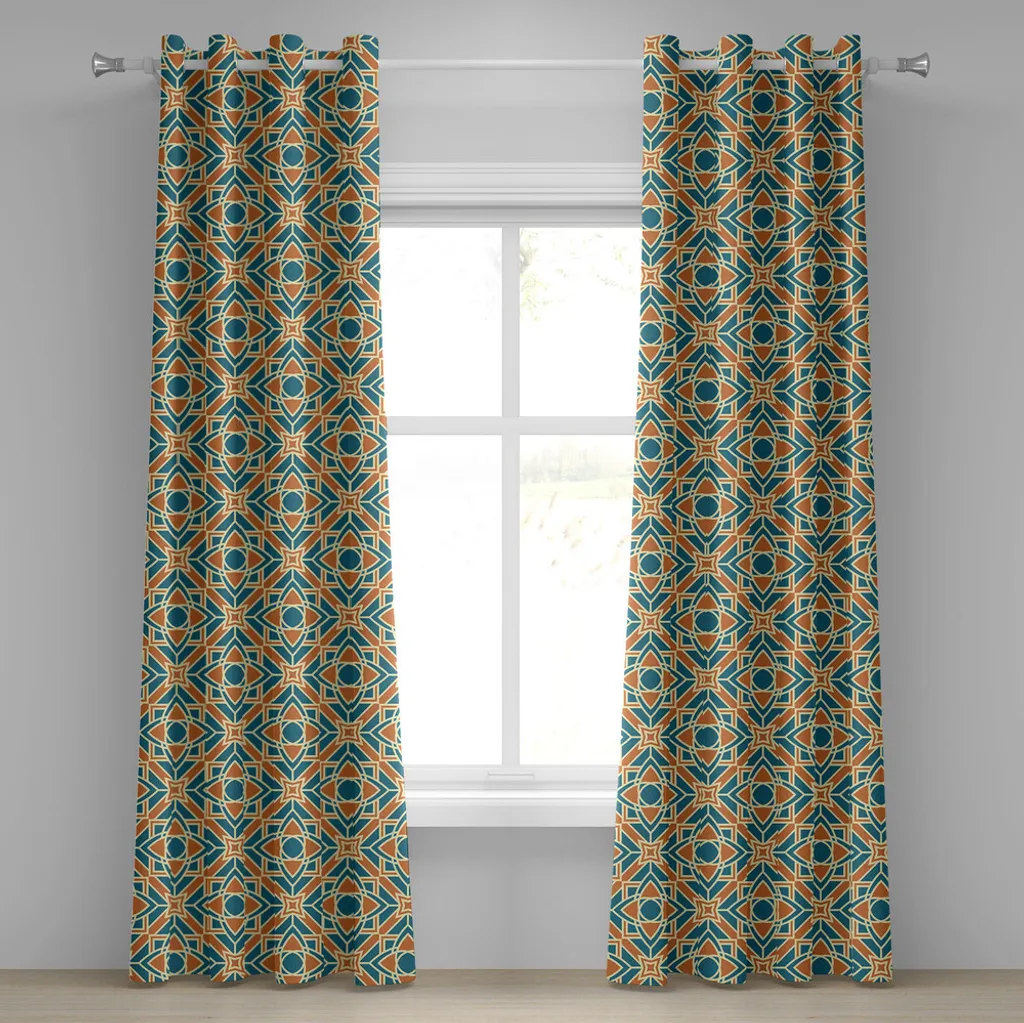 Rideau de salon occultant partiel bleu pétrole pour ambiance zen 245cm