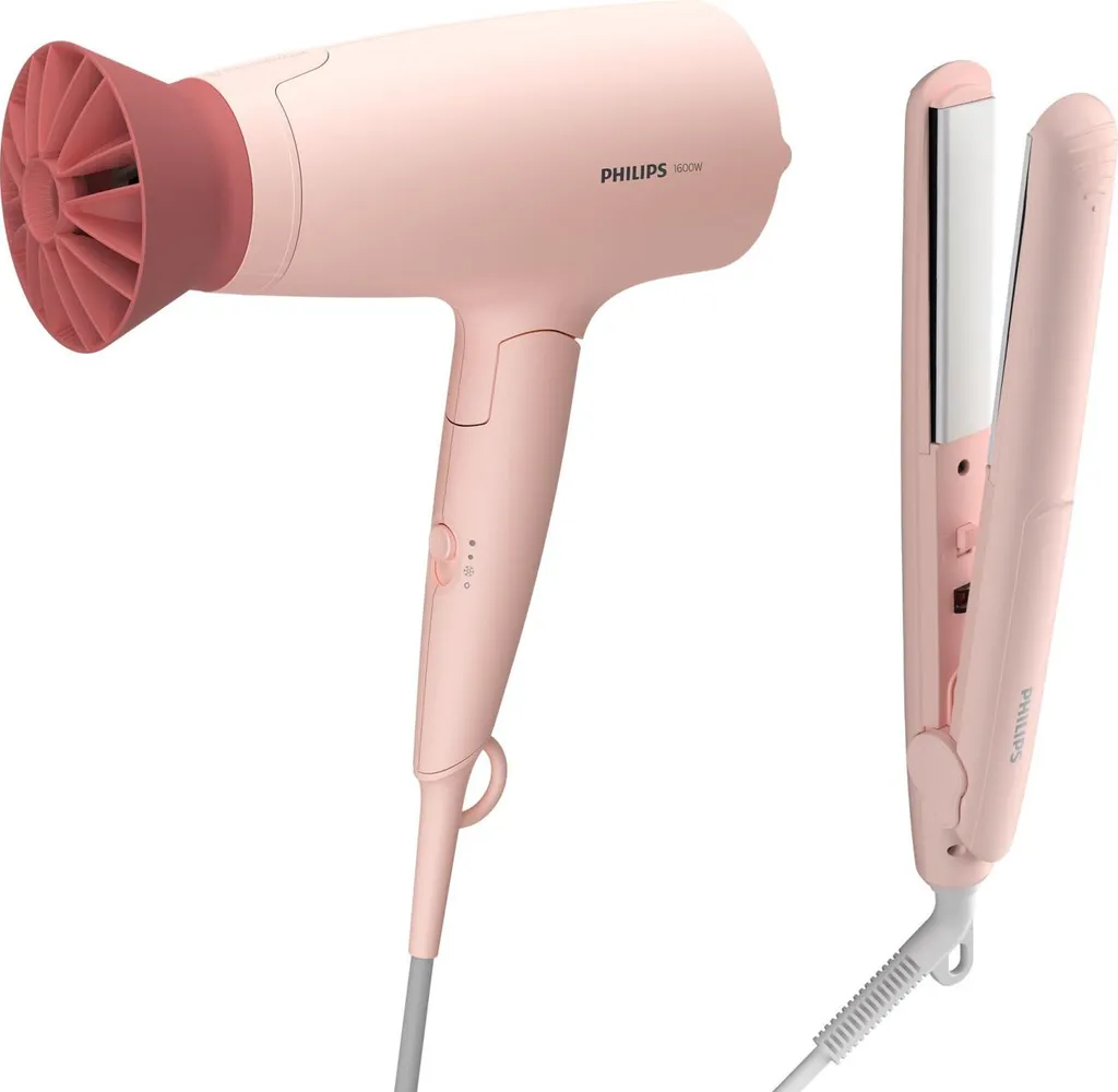 Sèche-Cheveux et Lisseur PHILIPS 3000 avec Technologie ThermoProtect Rose