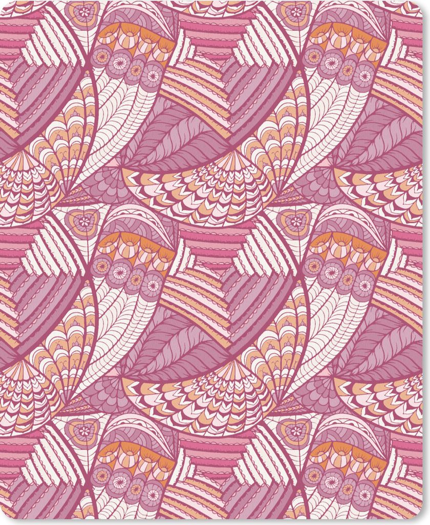 MuchoWow Mauspad Mousepad Mädchen - Federn - Rosa - Muster - Mädchen - Kinder - Kinder 19x23 cm - Mousepads - Maus Mat - Pad - Mausunterlage - ...