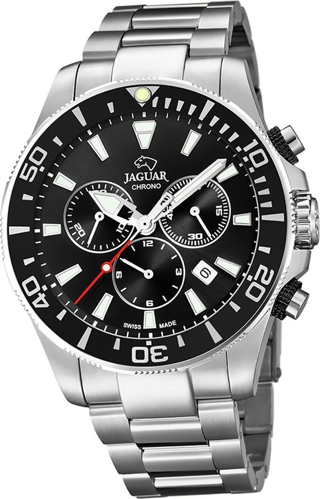 Jaguar Edelstahl Herren Uhr Chronograph Sport silber Executive D2UJ861/3