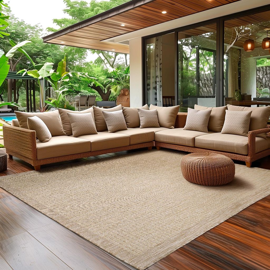 Outdoor Teppich Wetterfest Terrasse Balkon Garten Produktbild 