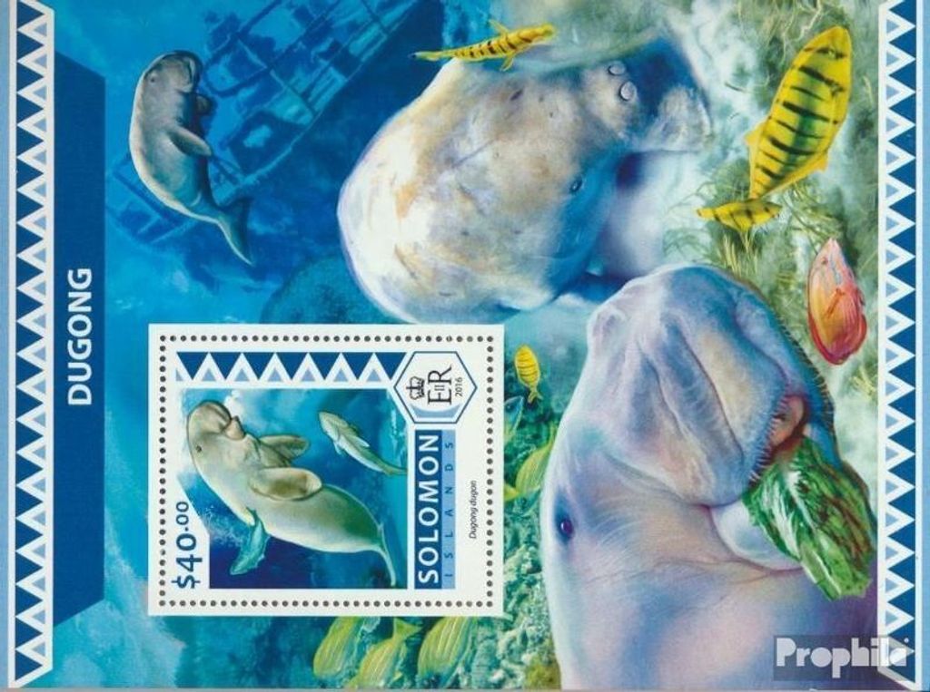 Briefmarken Salomoninseln 2016 Mi Block 587 (kompl. Ausg.) postfrisch Dugong