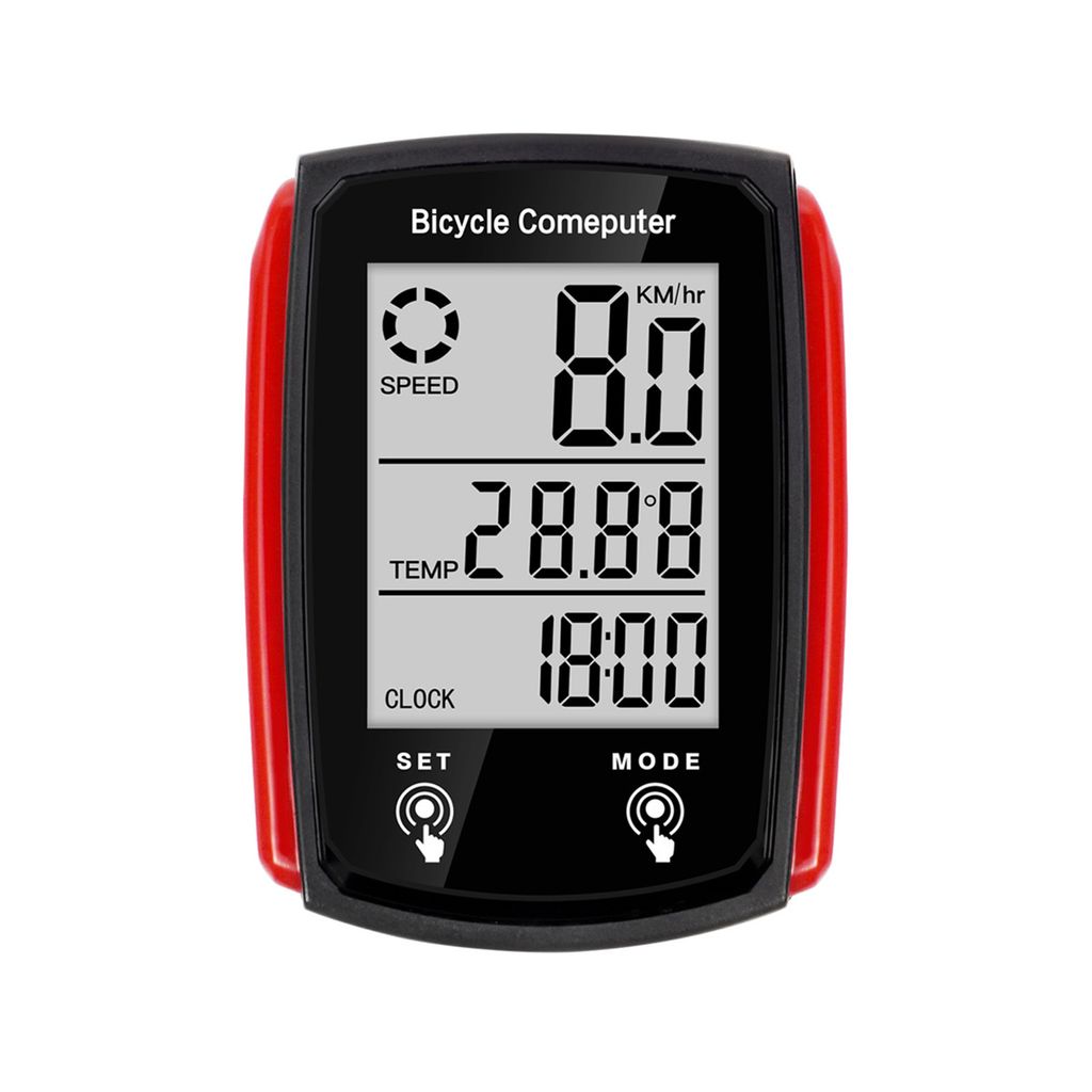 1 Set Fahrrad-Stoppuhr, kabelloser Touchscreen, leuchtende Hintergrundbeleuchtung, wasserdicht, elektronisch, für Mountainbikes und Rennräder, Fa...