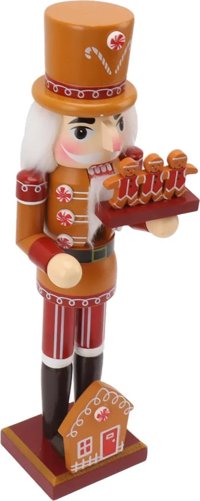 Poupée Décorative en Bois 35cm Figurine de Collection Multicolore