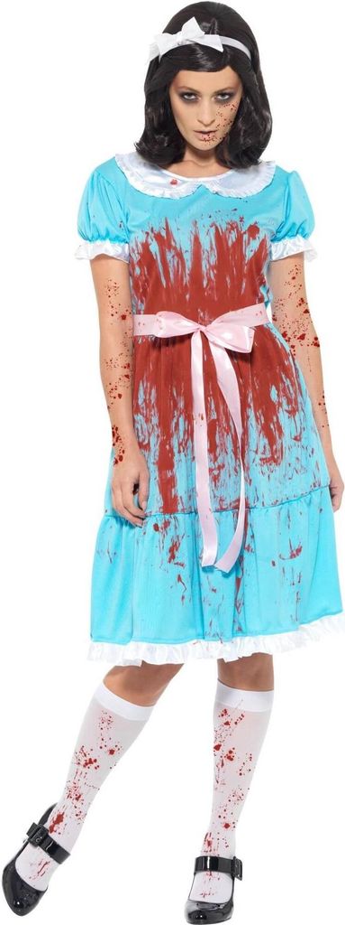 Smiffys - "Murderous Twin" Kostüm - Damen SM2119 (XL) (Blau/Rot/Weiß)