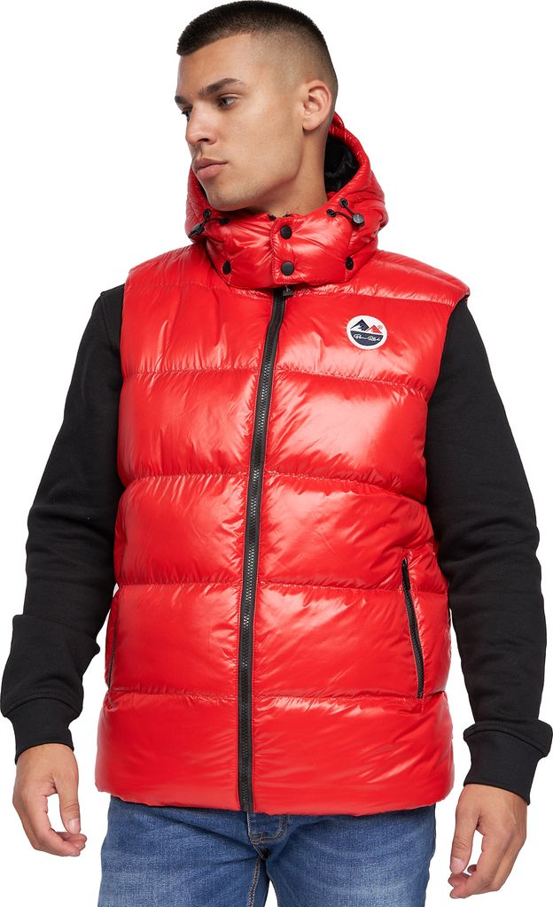 Born Rich - "Henrico" Weste mit Kapuze für Herren BG661 (L) (Rot)
