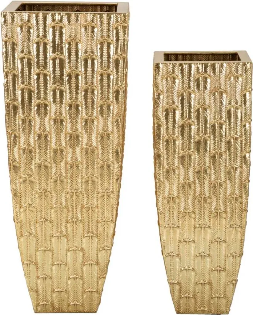 Vase Doré Incassable Design 40cm Lot de 2 - Décoration Durable Gliss - 2