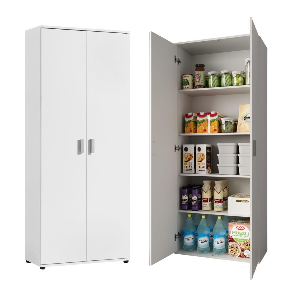 Mehrzweckschrank 75 cm breit mit Einlegeböden 75x35x184 cm Produktbild 