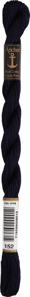 Anchor Perlgarn Stärke 5 4585000-00152 blauschwarz Stickgarn, 100 % Baumwolle, 5g Strängchen