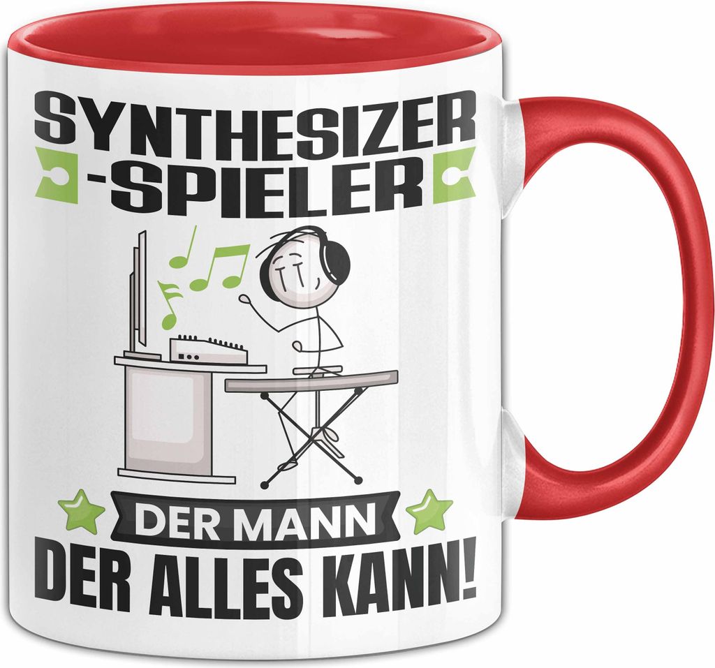 Synthesizer-Spieler Tasse Geschenk für Synthesizer-Spieler Der Mann Der Alles Kann Geschenkidee zum Geburtstag (Rot)