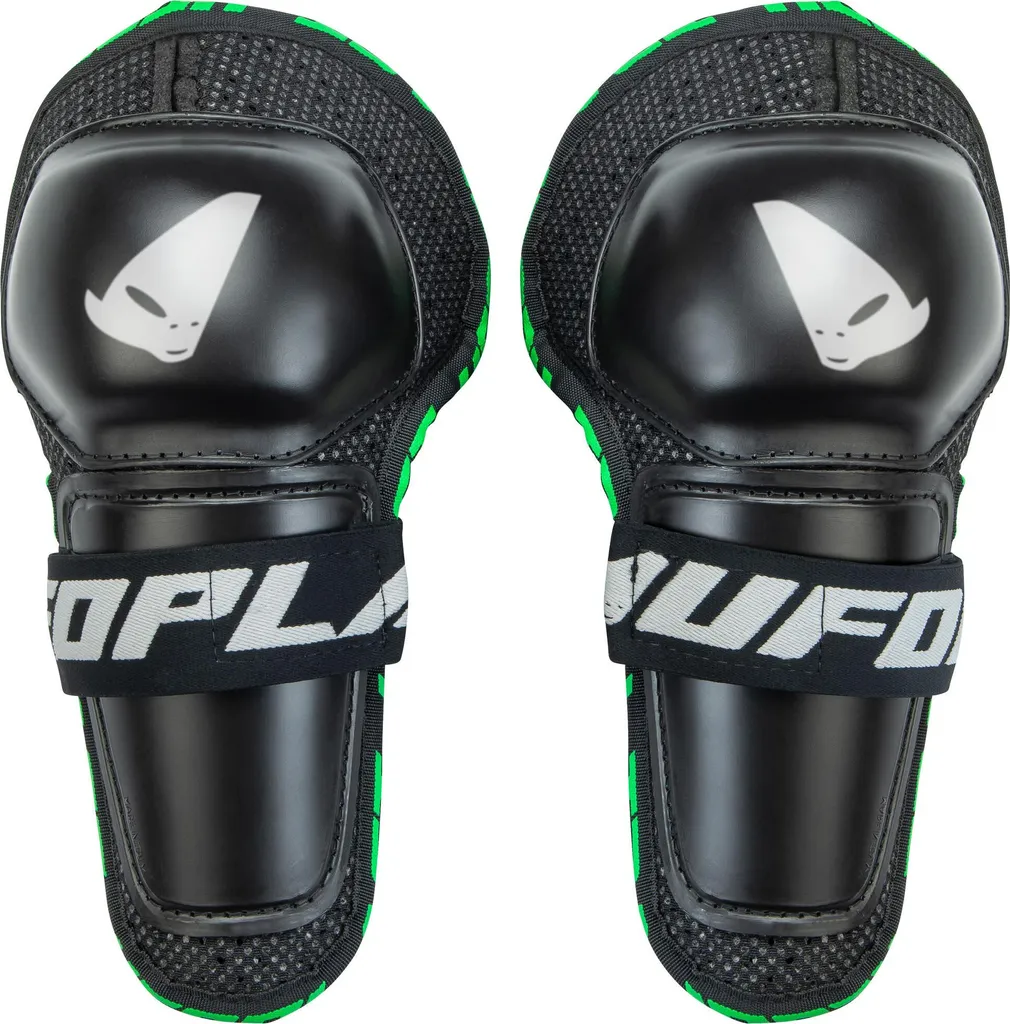 Genouillère Moto Cross Enfant Ufo Alcor Junior Noire Idéale Enduro et BMX
