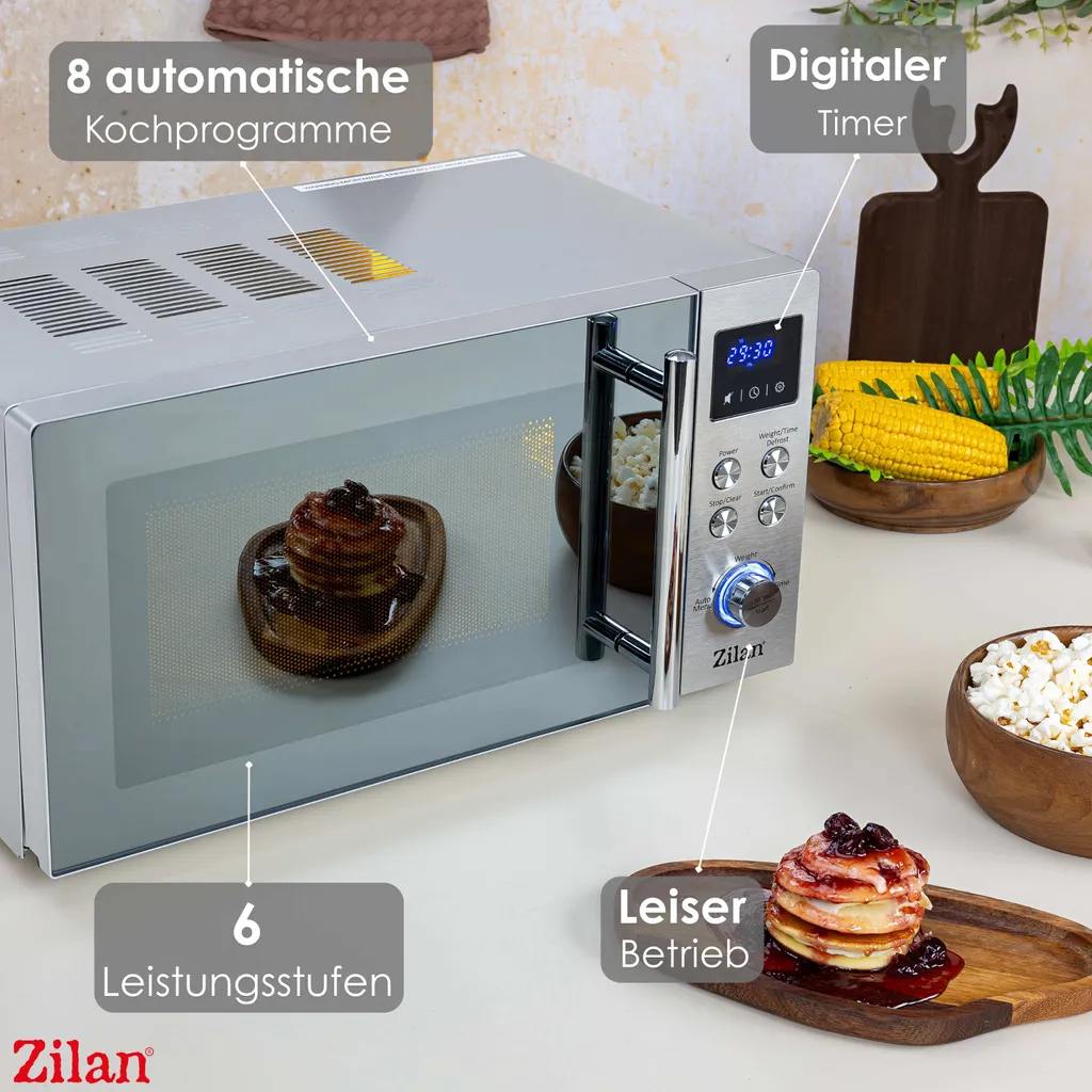 Micro-ondes programmable 8 menus Zilan avec fonction décongélation LED - 6