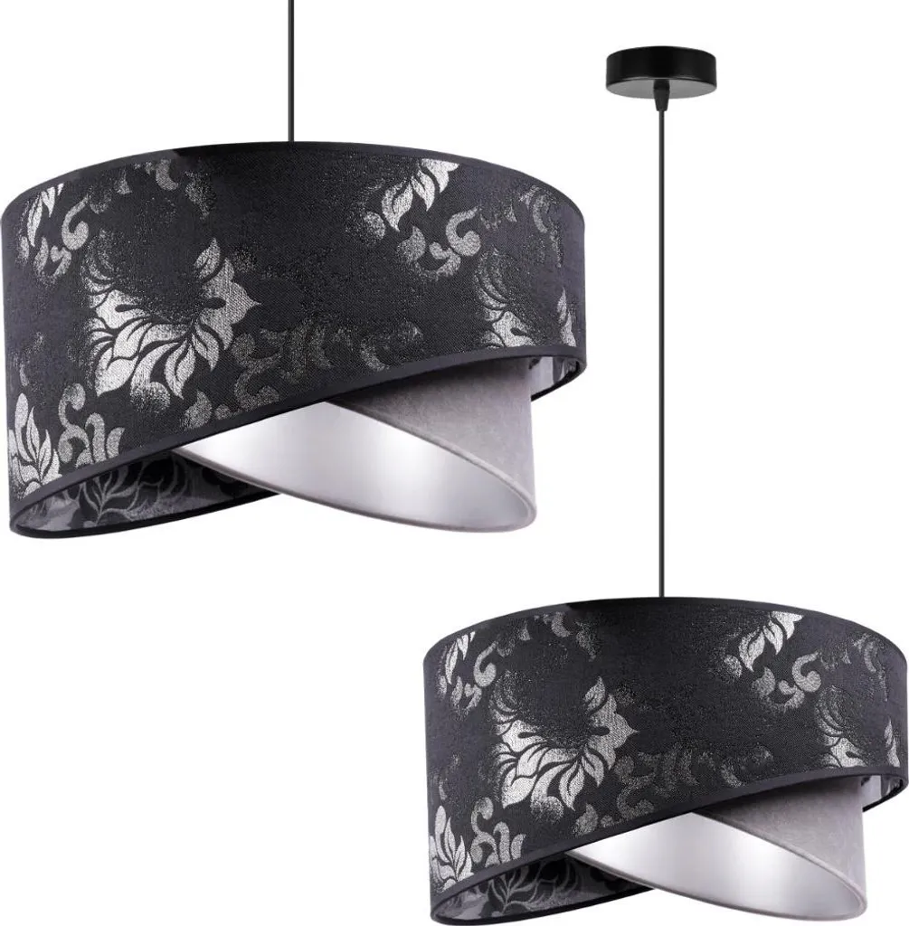 Elegante Lampadario Moderno Nero Glamour: Design d'Interni di Lusso